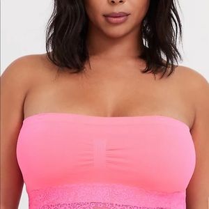 Torrid NEON PINK SEAMLESS LIGHTLY PADDED BANDEAU